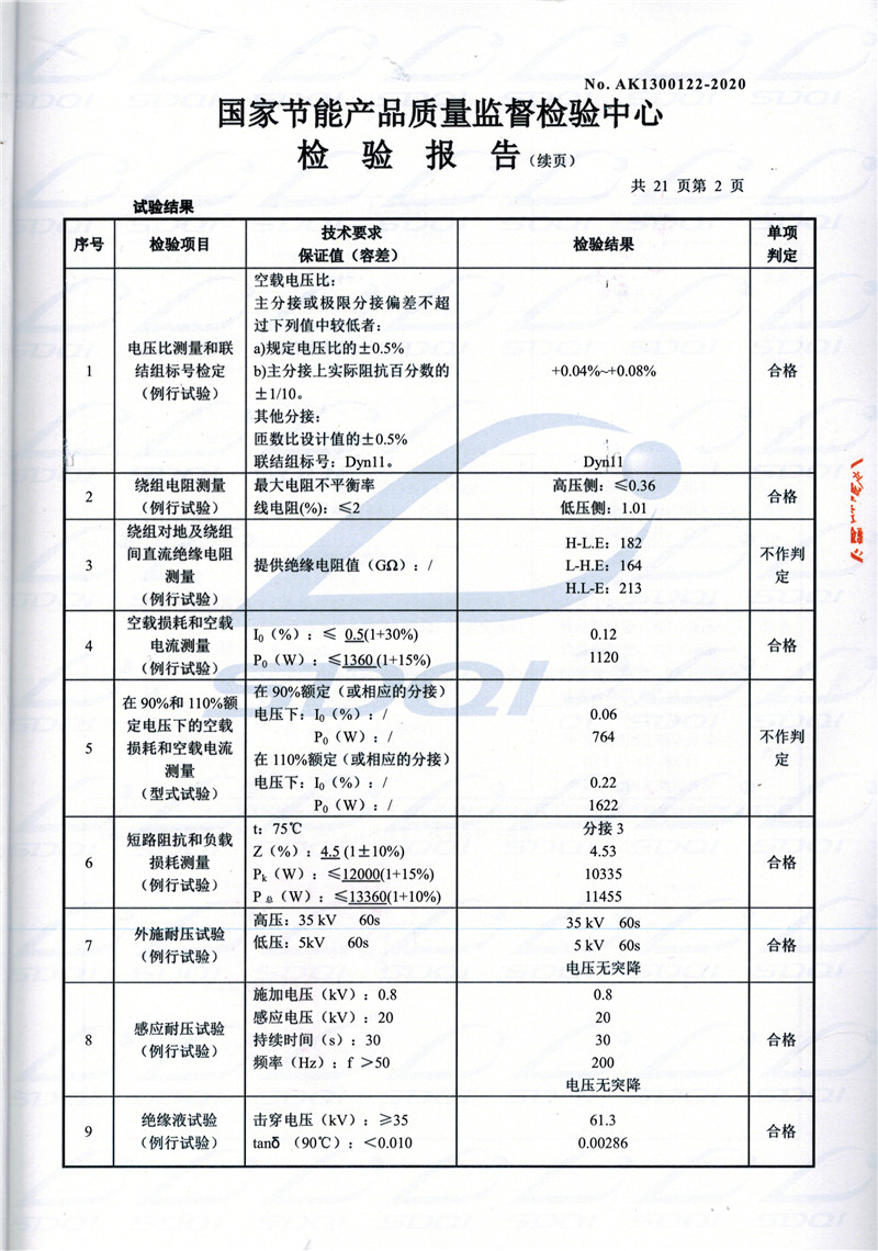 高低压试验报告-S11-1250辽宁辽宁辽宁油浸式变压器-2.jpg